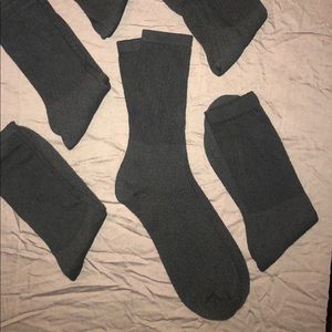 Black Cotton Tube Socks. 6 pair. New.